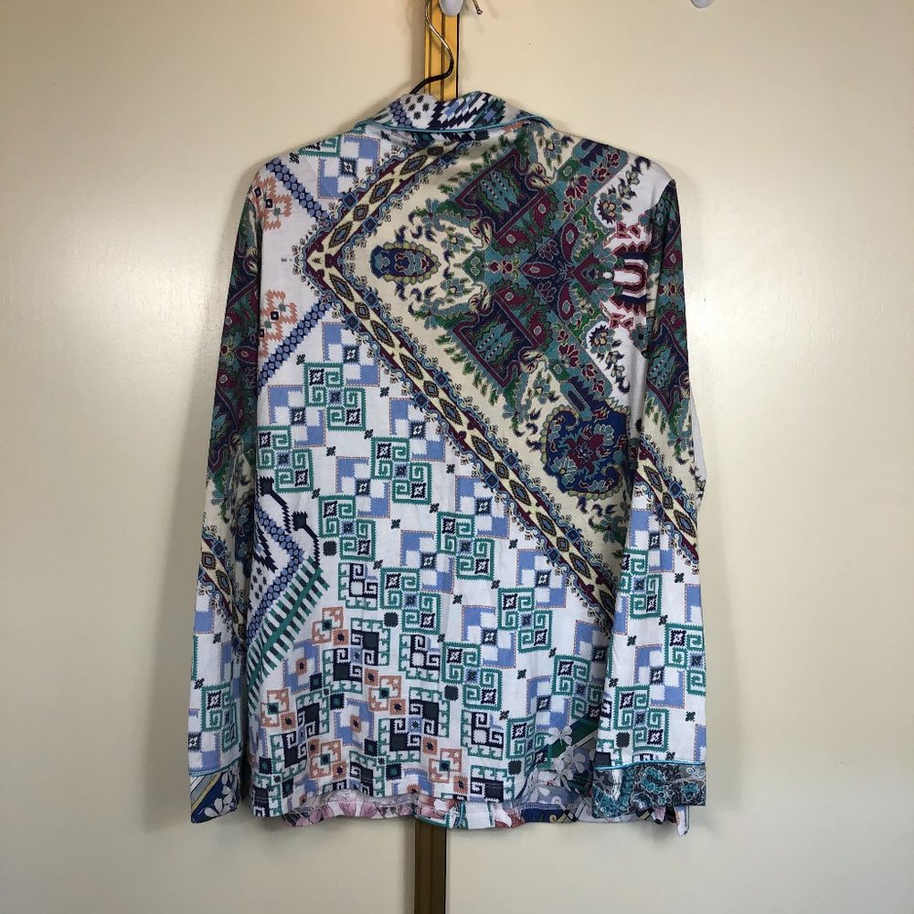 Johnny Was Multicolor Patterned Pajama Top - Picture 7 of 11